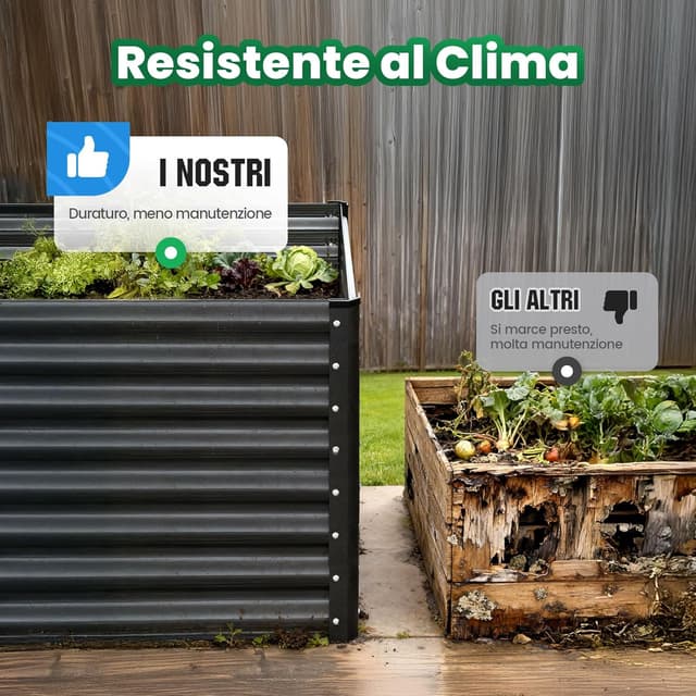 Detalle de Quictent Orto RiAlzato in metallo zincato con gabbie per pomodori incluse, 240x120x62 cm