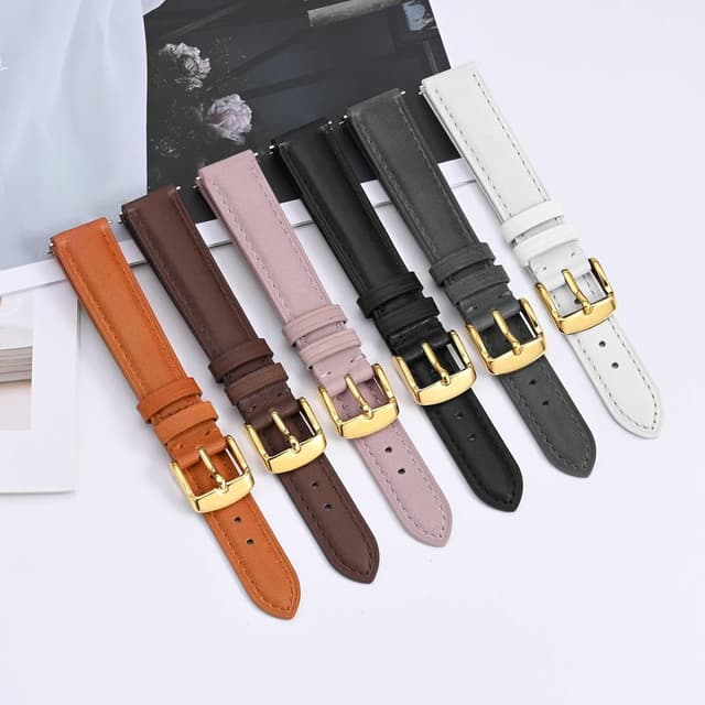 Thumbnail 6 de Elegantes BISONSTRAP Leder-Uhrenarmband mit Schnellverschluss für 12–20 mm Bandanstoßbreite