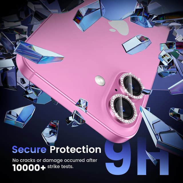 Detalle 2 de Tensea iPhone 16 camera lens protector 9H