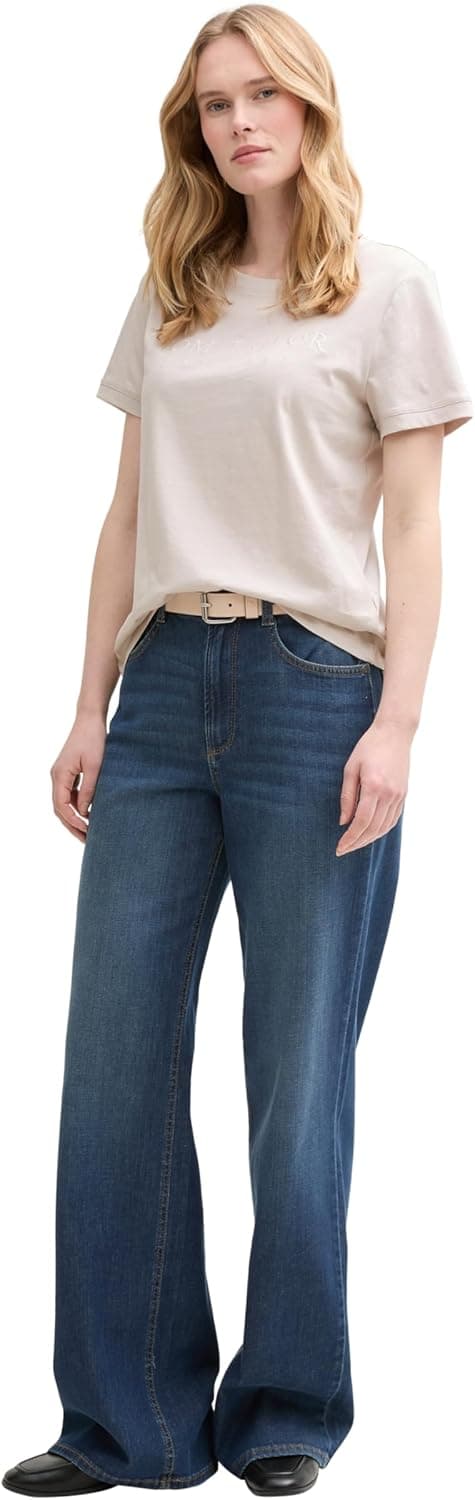 Detalle 1 de TOM TAILOR 1041288 T-shirt da donna: maglietta comoda a maniche corte