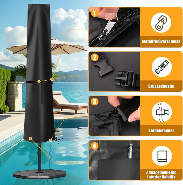 Thumbnail 3 de Aipwerer Sonnenschirm Schutzhülle 3m