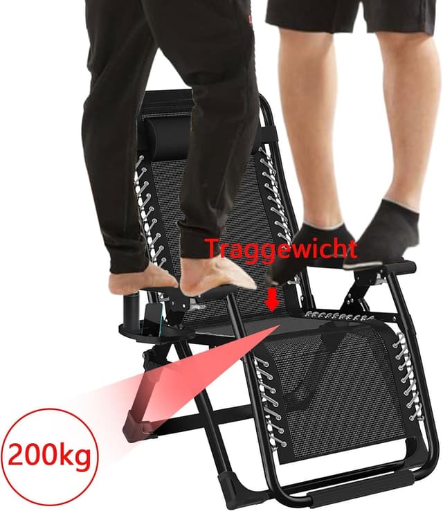 Detalle 1 de TYGYSDO Zero Gravity Gartenliege 83 cm