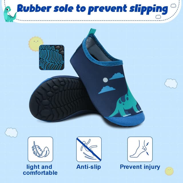 Detalle de Kinder Badeschuhe WateLves – rutschfeste Wasserschuhe mit Pull-on für Schwimmbad & Strand