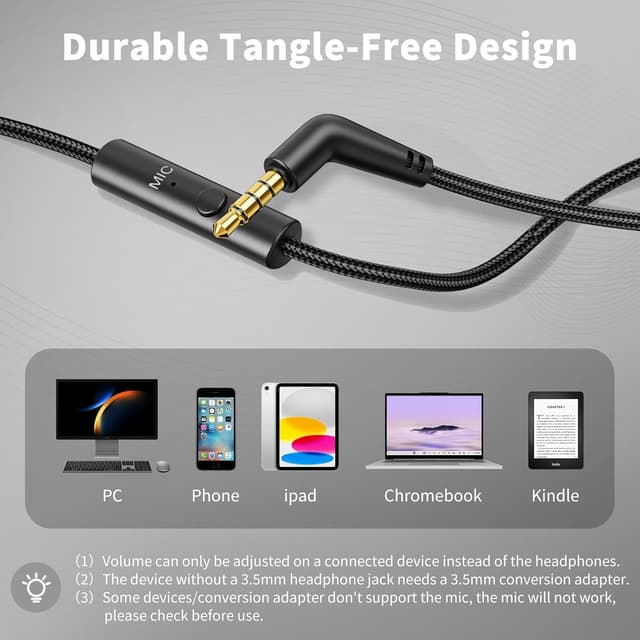 Thumbnail 5 de Botesty Sound Headphones Wired with Mic