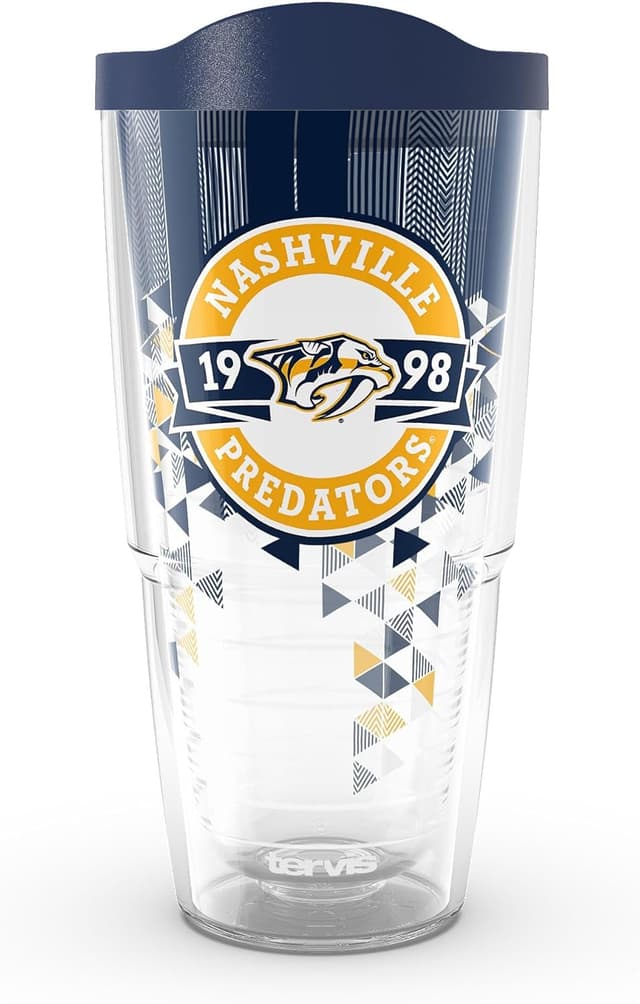 Detalle de Tervis Classic Tritan 24oz Classic Tumbler with Travel Lid (NHL Nashville Predators) — BPA/PFAS Free, Made in America
