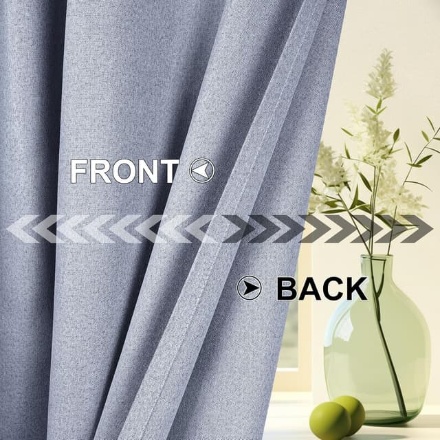 Thumbnail 5 de YSTELLAA Rideau occultant Lot de 2 Gris clair