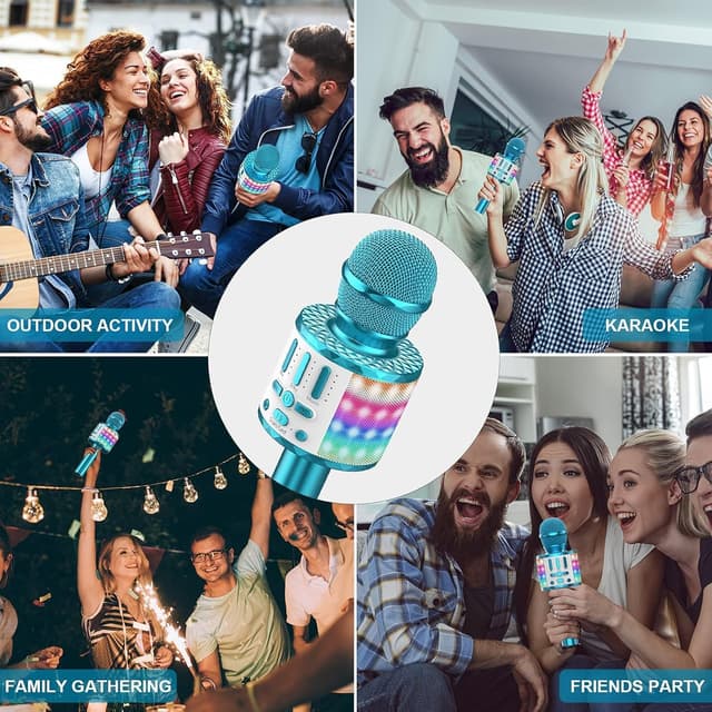 Thumbnail 6 de MicQutr LED Bluetooth Karaoke Mikrofon 3000 mAh đ€