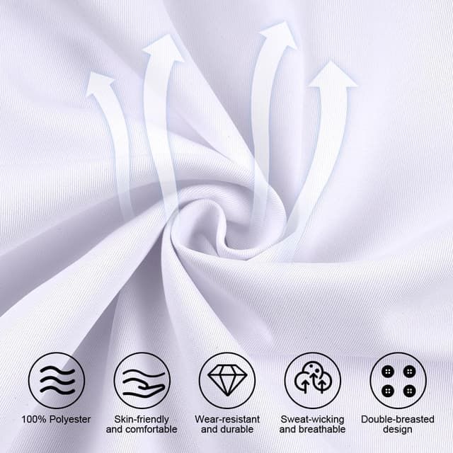 Detalle 2 de DiULi Chef Jacket short sleeve chefwear