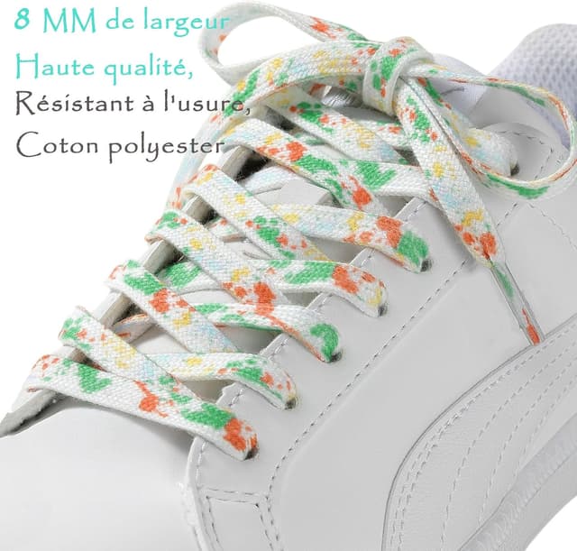 Thumbnail 2 de Stepace Lacets plats Tie-Dye 8mm — 2 paires