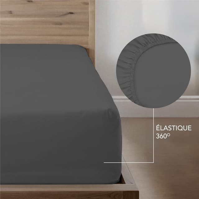 Thumbnail 2 de Dreamzie Parure de lit 140x190 4 pièces en microfibre (housse de couette 240x220 + drap housse) Oeko-Tex