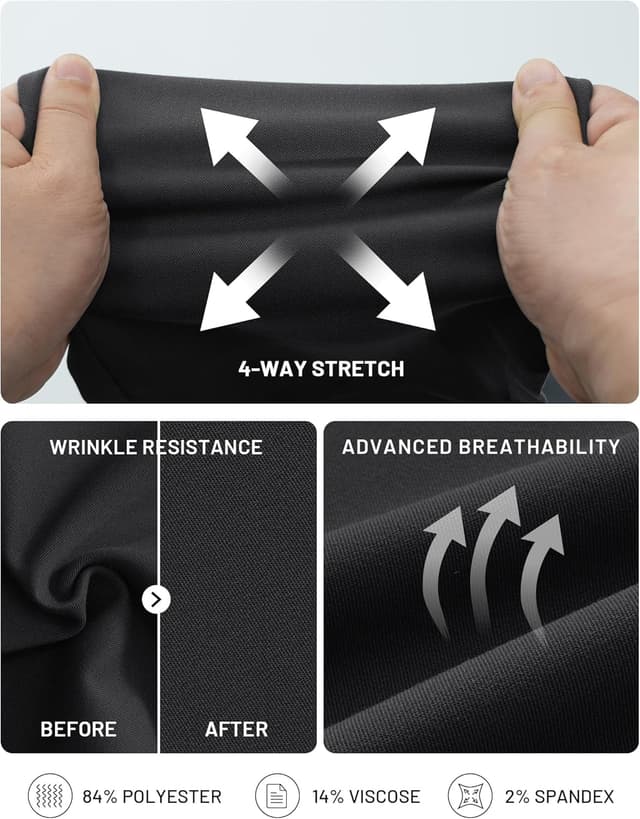 Detalle 2 de Plaid&Plain Men’s Slim Fit Dress Pants