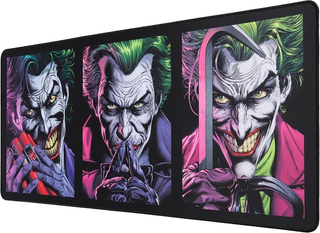 Detalle de Tapis de souris XXL Joker Subsonic DC Comics (90 x 40 cm), surface ultra-lisse et base antidérapante, noir