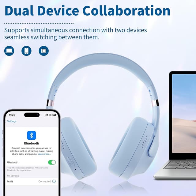 Detalle de Wireless ANC headphones 100H playtime