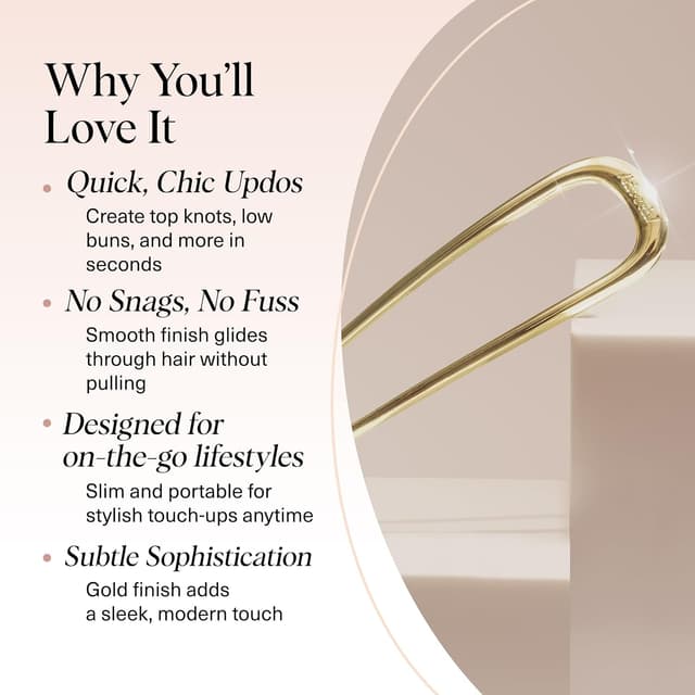 Detalle de Kitsch Haarnadel Gold 1 Stück