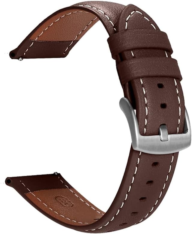 Detalle de BYISYUE 20mm Leather Watch Strap for Polar Ignite 3 / Ignite 2 / Ignite / Pacer / Unite & Withings ScanWatch 2 42mm