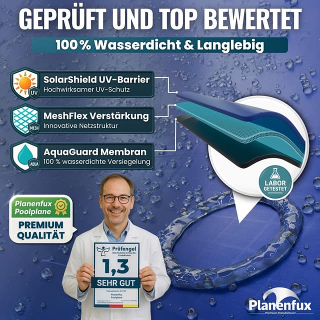 Detalle 1 de Planenfux telo piscina rotondo 305 cm 2 in 1