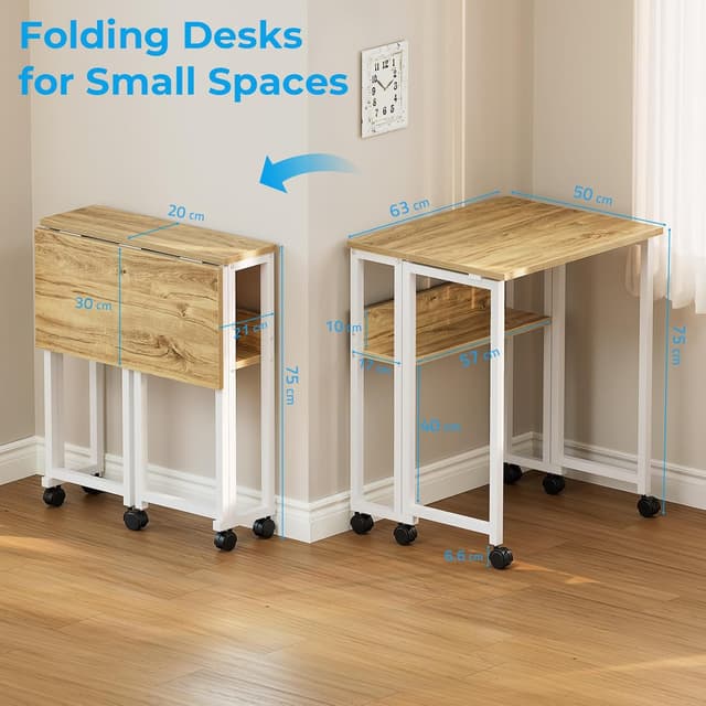 Detalle de GreenForest Small Folding Desk 63 cm