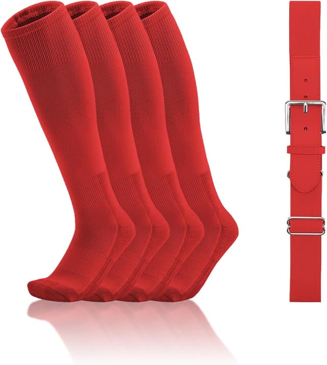 Thumbnail 6 de QBK Toddler Baseball Socks And Belt Combo Set