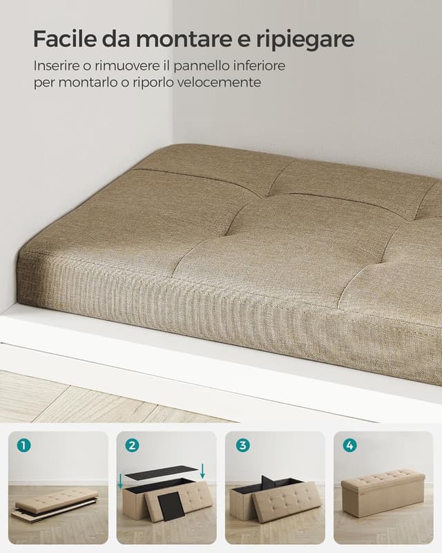 Thumbnail 6 de SONGMICS MAZIE Cassapanca 38 x 110 x 38 cm