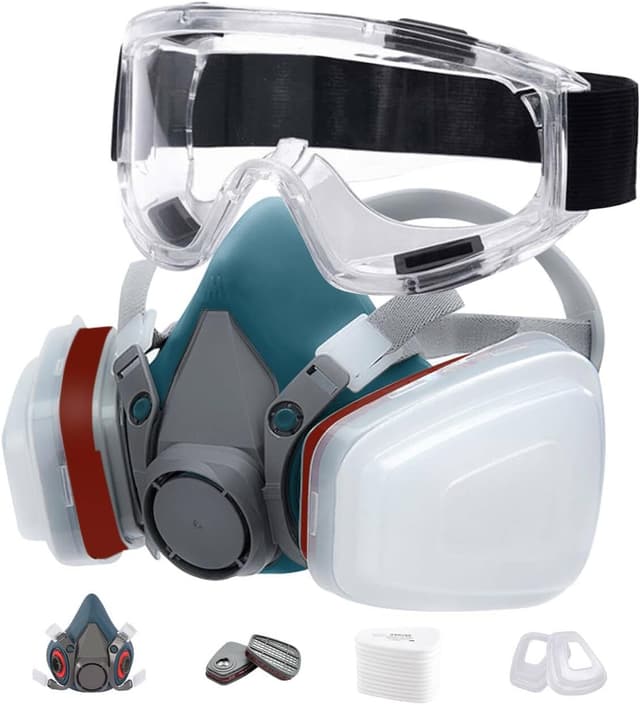 Detalle de Masque Anti Poussière 18 in 1 Masques Peinture Réutilisable 🎭