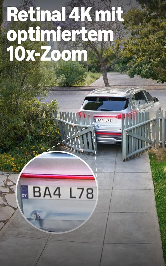 Detalle de Ring Flutlichtkamera Pro (Floodlight Cam Pro, neueste Generation) – Retinal 4K, 10x-Zoom, 2000-Lumen-Flutlichter & Sirene