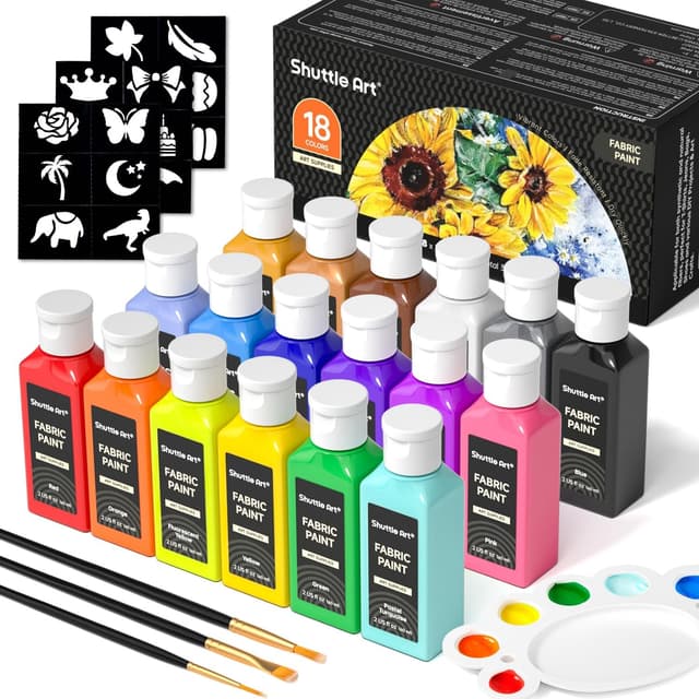 Detalle de Shuttle Art Textilfarbe 18 Farben 60ml 🎨