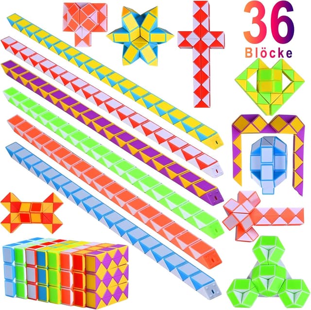 Thumbnail 6 de GOLDGE Magic Snake 24er-Set (24 Blöcke) – Würfelpuzzle als Mitgebsel für Kindergeburtstag