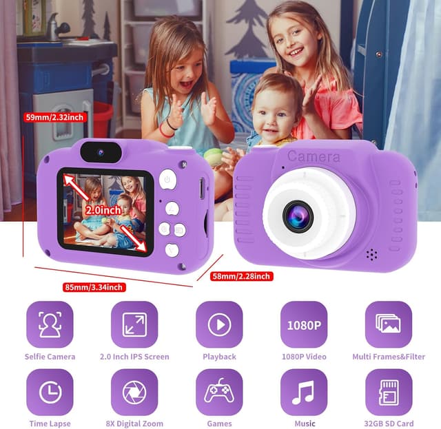 Thumbnail 1 de GlobalCrown Mini macchina fotografica per bambini 12MP