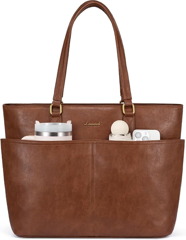 Thumbnail 6 de LOVEVOOK Borsa tote grande da donna con 11 scomparti e tracolla, porta PC e organizzazione per lavoro e università