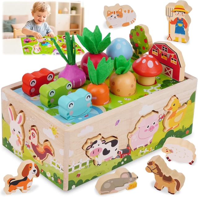 Detalle de KMTJT Toddlers Montessori Wooden Toy 12–18 months