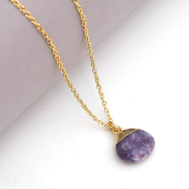 Thumbnail 5 de Gempires Purple Lepidolite Necklace Pear Pendant