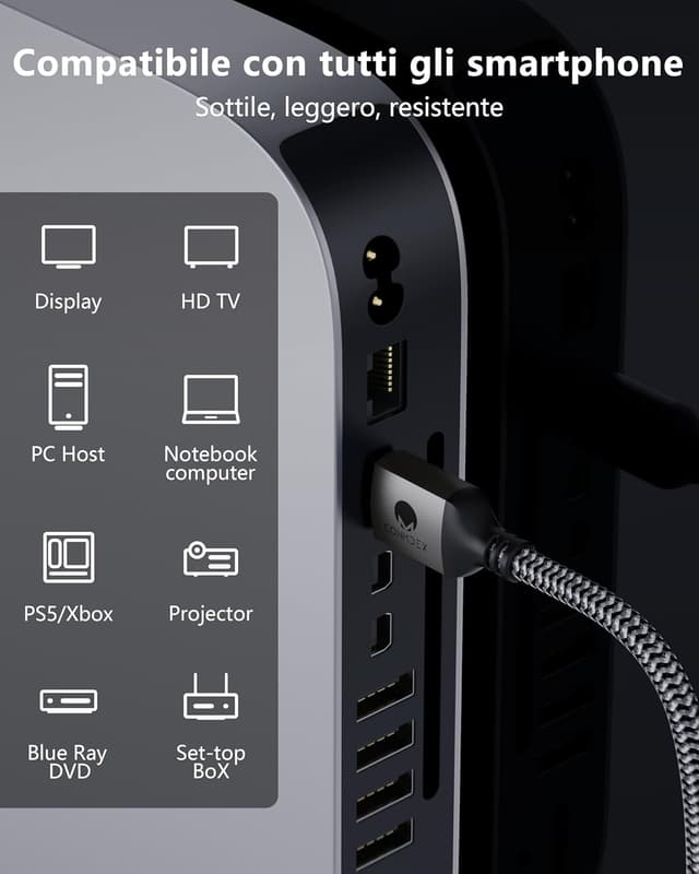 Detalle de CONMDEX 16K HDMI 2.2 Cable 3m