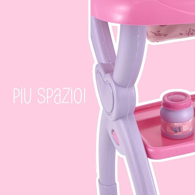 Detalle 2 de Baroni Toys Seggiolone per bambola con set pappa 🍽