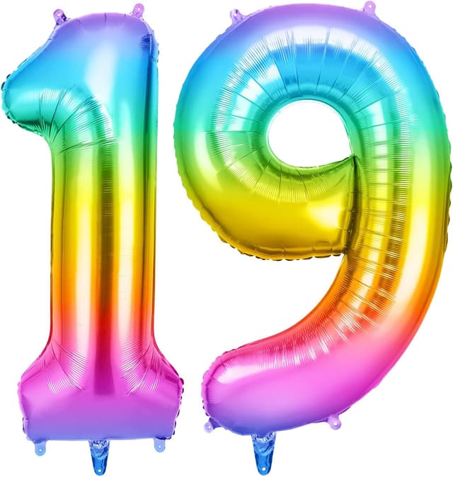 Detalle de OFFCUP Ballon 19 Ans Arc-en-Ciel 101 cm