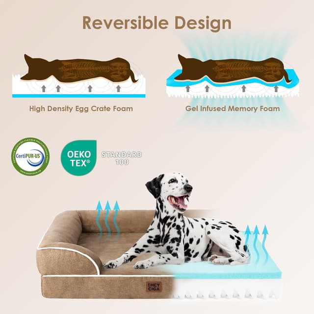 Detalle 2 de EHEYCIGA Hundebett Memory Foam 104x69 cm