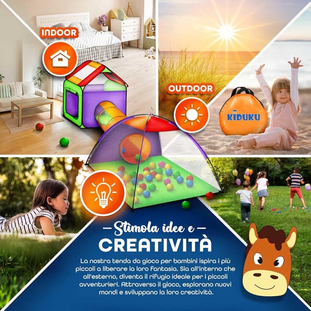 Thumbnail 6 de KIDUKU Tenda Igloo con Tunnel e 200 Palline 🎪
