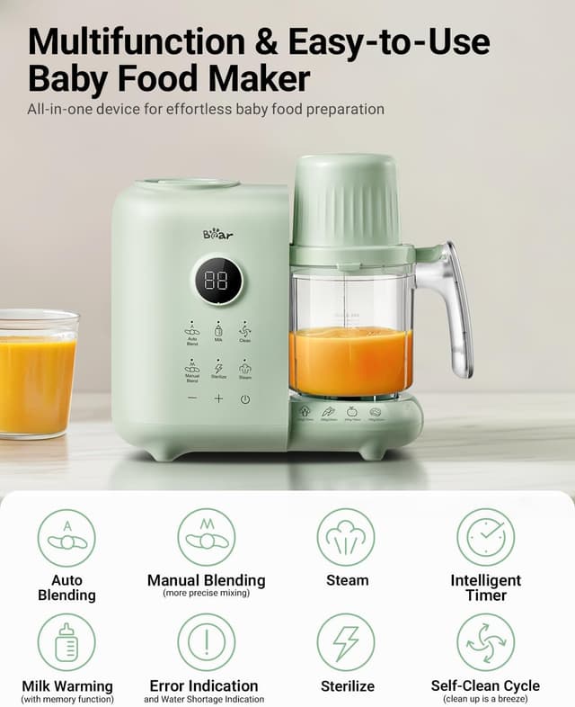 Thumbnail 1 de Bear Baby Food Blender with Two Layer Steam Baskets