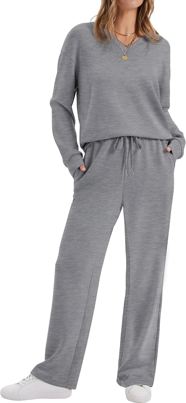 Detalle 2 de WIHOLL Lounge Set 2-Piece V Neck