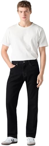 Detalle de Levi’s 505 Regular Fit para hombre en negro (Black) 32W / 30L