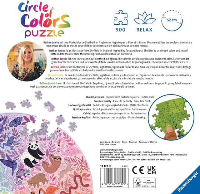 Detalle 2 de Ravensburger Puzzle Rond 500 pièces