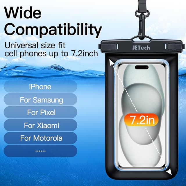 Detalle 2 de Custodia impermeabile JETech per smartphone 7,2