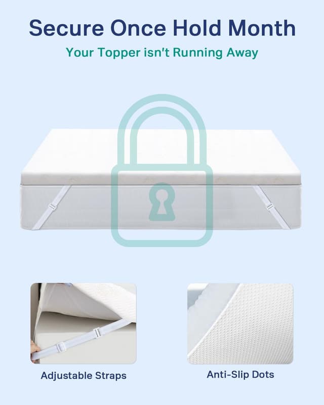 Thumbnail 5 de NewentorLife 7cm Firm Memory Foam Topper 7cm mattress topper