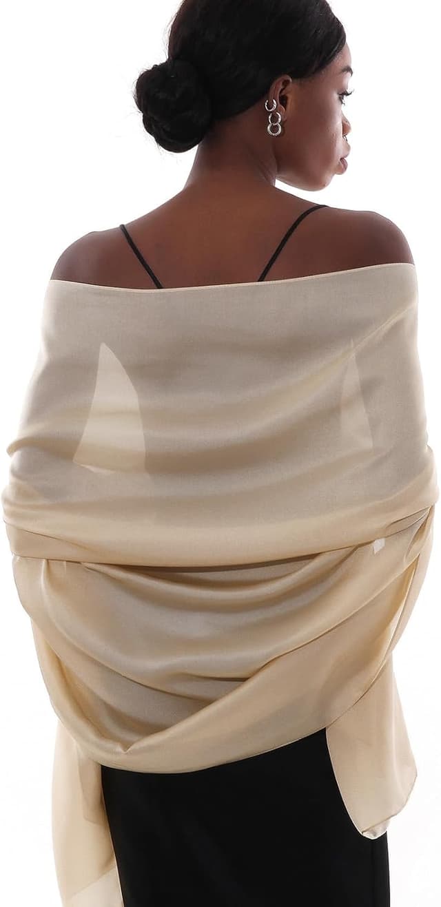 Detalle de Sciarpa donna leggera in poliestere effetto seta Scilla Stole per primavera ed estate