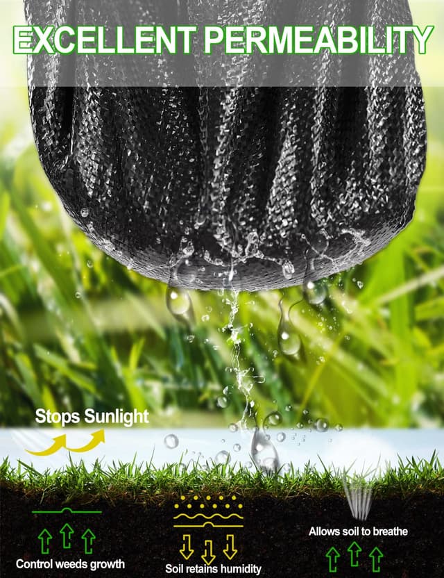 Thumbnail 5 de wohohoho 2m x 20m weed control membrane for gardens