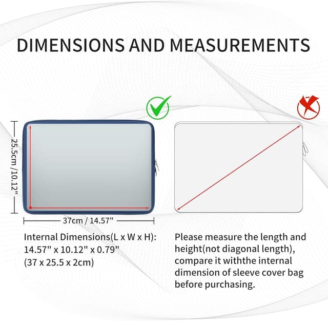 Detalle de RAINYEAR 16 Inch laptop sleeve case
