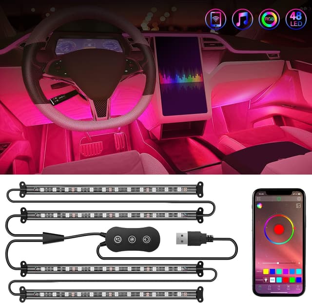 Detalle de Nilight 4PCS Car RGB LED strips