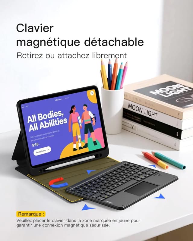 Thumbnail 2 de Inateck KB002 Coque Clavier détachable pour iPad 11