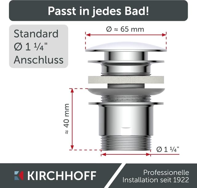 Thumbnail 2 de KIRCHHOFF Juego de Desagüe Universal para Fregadero 🚰