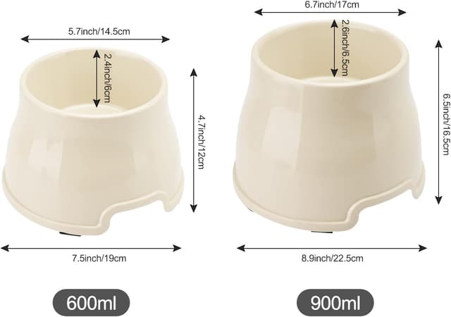 Detalle de TOWEAR Long Ears Dog Bowl (Spaniel) – Elevated, Non-slip Raised Feeder for Food & Water