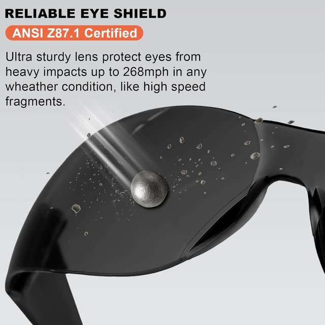 Thumbnail 2 de Hoqiwild ANSI Z87.1 Tinted Safety Glasses 80-pack